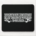 Wife Girlfriend Get Along Black mousepads