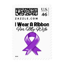 Wife - I Wear Purple Ribbon Stamps
