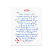 Wife Love canvas prints