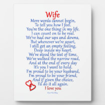 Wife Love plaques