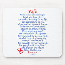 Wife Love mousepads