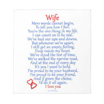 Wife Love notepads
