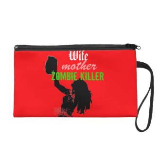 wife mother zombie slayer purse wristlet purses