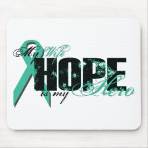 Wife My Hero - Ovarian Hope Mouse Mat
