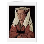 Wife Of Jan Van Eyck By Johannes De Eyck Cards