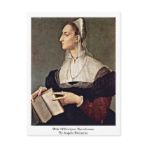Wife Of Sculptor Bartolomeo By Angelo Bronzino Postcards