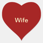 "Wife" Photo Label Heart Stickers