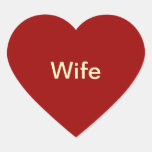 "Wife" Photo Label Heart Stickers