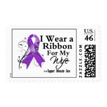 Wife Purple Ribbon - Pancreatic Cancer Stamp