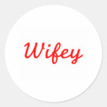 Wifey Round Stickers