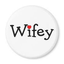 Wifey with Red Heart Magnet