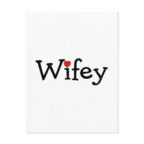 Wifey with Red Heart Post Card
