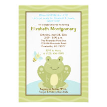 Wiggle Frog and Bug Baby Shower Invitation