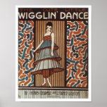 Wigglin' Dance Vintage Songbook Cover posters