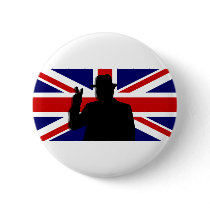 Wiinston Churchill British bulldog buttons by Funkart Wiinston Churchill British bulldog buttons