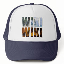 "Wiki-Wiki"  Trucker cap with Hawaiian Print hats