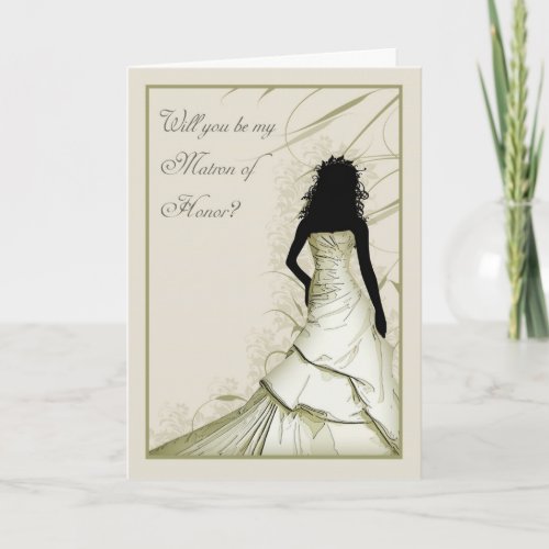 wil you be my Matron of Honor cream blends card