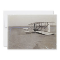 Wilbur Wright in Prone Position in Damaged Machine Personalized Announcements