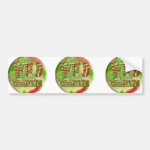 wild about christmas retro vintage bumper sticker