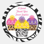 Wild About Cupcakes Label Stickers