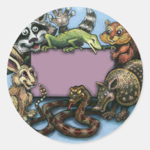 Wild About Round Stickers