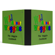 Wild About Veggies Recipe Book binders by vegetariangiftshop Wild About Veggies Recipe Book binders