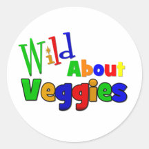 WILD About VEGGIES Round Stickers