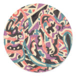 Wild, abstract round stickers