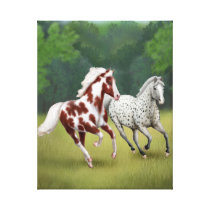 Wild and Free Horses Wrapped Canvas