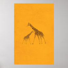 Wild Animal Giraffe Picture Posters