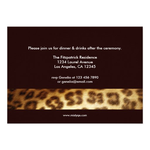 Wild Animal Print Leopard Graduation Announcement