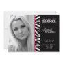 Wild Animal Print Zebra Graduation Announcement