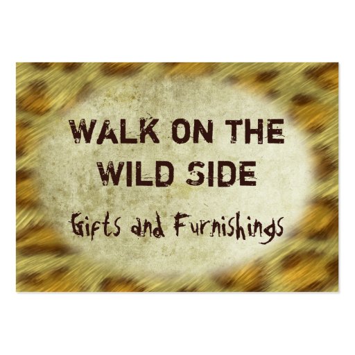 Wild Animal Prints Business Card Templates (front side)