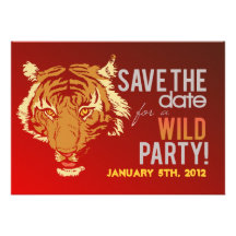 Wild Animal Themed Party Invite