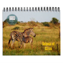 Wild animals Africa safari 2012 Wall Calendars