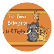 Wild Animals customized Round Sticker