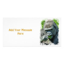 WILD ANIMALS - GORILLAS CUSTOM PHOTO CARD