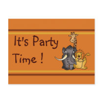 Wild animals, It's PartyTime ! - Customized postcards by myhome71 Wild animals, It's PartyTime ! - Customized postcards