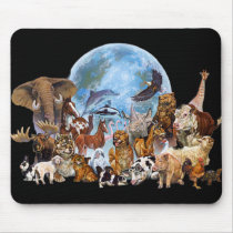 Wild Animals Mousepad by fuzzbuttcafe Wild Animals Mousepad