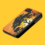 Wild Animals on Savannah Sunset iPhone 4 Case casemate cases