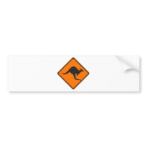 Wild Australian Kangaroo Marsupial Roo Silhouette bumper stickers by inquester Wild Australian Kangaroo Marsupial Roo Silhouette bumper stickers