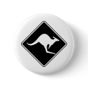 Wild Australian Kangaroo Marsupial Roo Silhouette buttons by inquester Wild Australian Kangaroo Marsupial Roo Silhouette buttons
