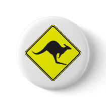 Wild Australian Kangaroo Marsupial Roo Silhouette Pin