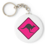 Wild Australian Kangaroo Marsupial Roo Silhouette Key Chain