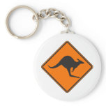Wild Australian Kangaroo Marsupial Roo Silhouette Keychains