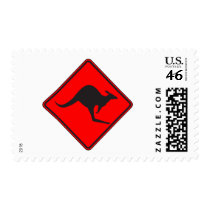 Wild Australian Kangaroo Marsupial Roo Silhouette postage