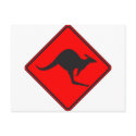 Wild Australian Kangaroo Marsupial Roo Silhouette postcards