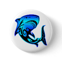 Wild Azz Shark #002 Pinback Buttons