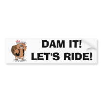 Wild Beavers Bumper Sticker bumper stickers