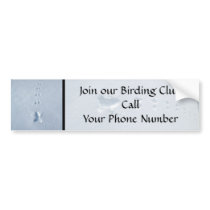 Wild Bird Footprints in Snow Bumper Sticker